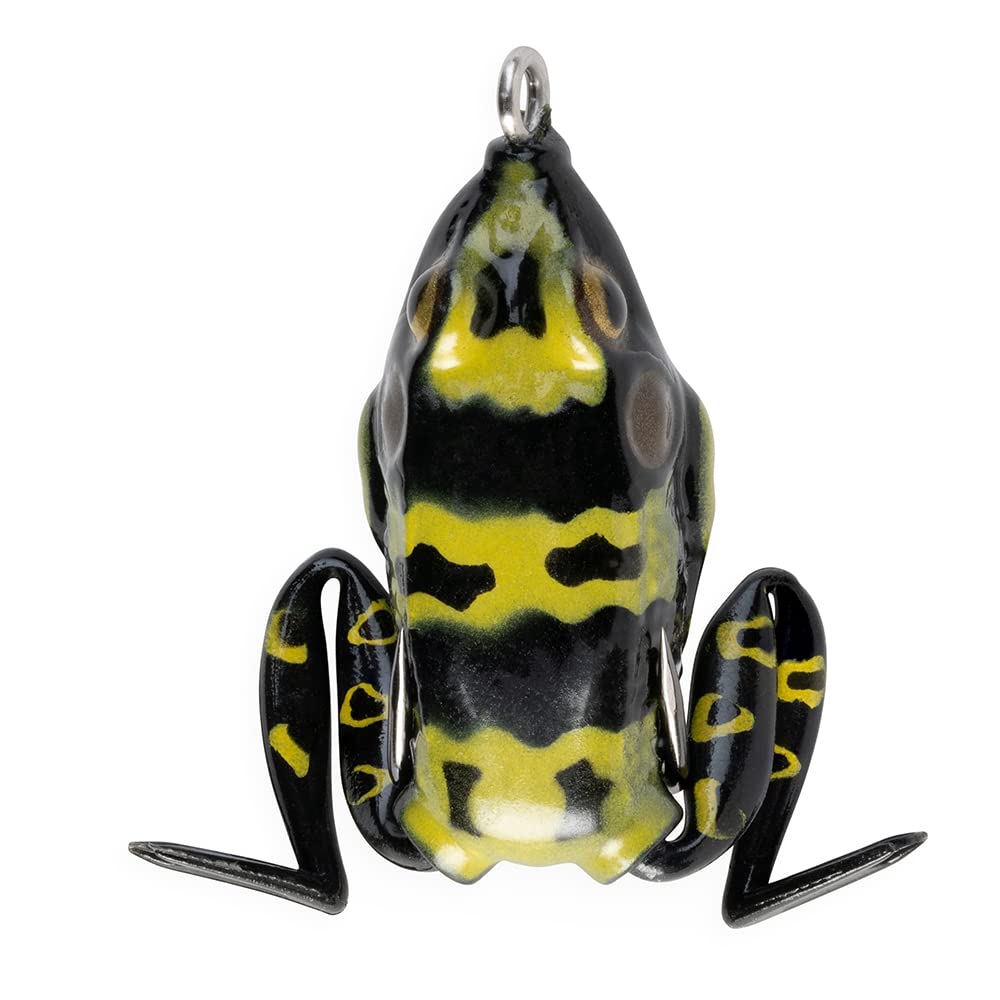 Lunkerhunt Pocket Frog lure on water surface, ready for topwater strike.
