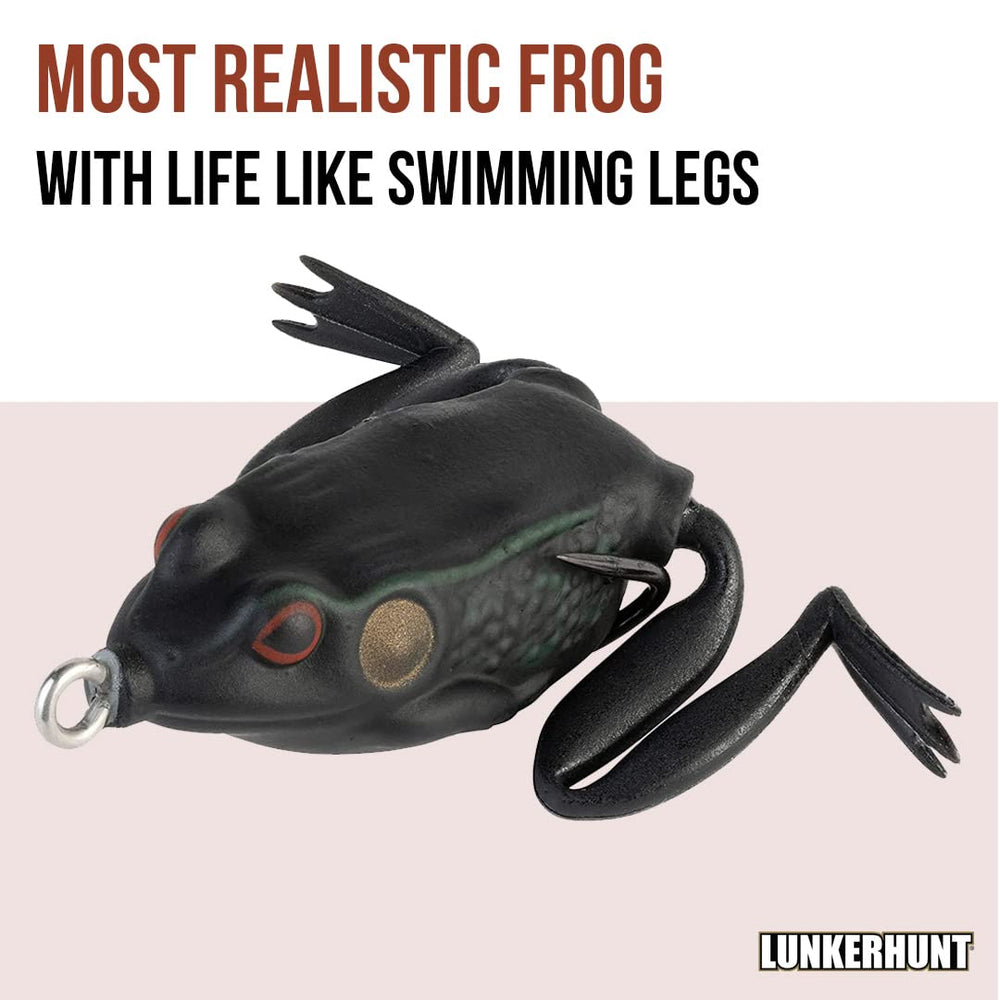 Lunkerhunt Pocket Frog with legs extended, displaying realistic swimming motion for strikes.