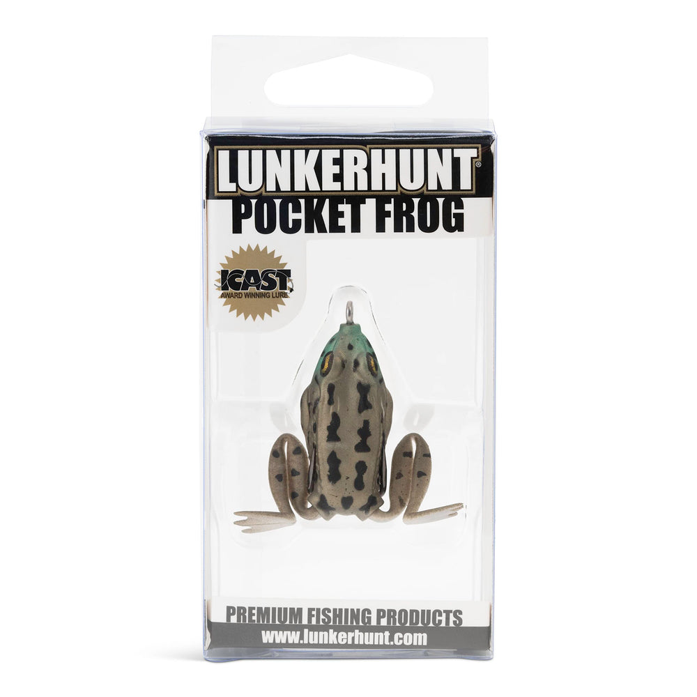 Lunkerhunt Pocket Frog lure versatile for bass, trout, and pike anglers.