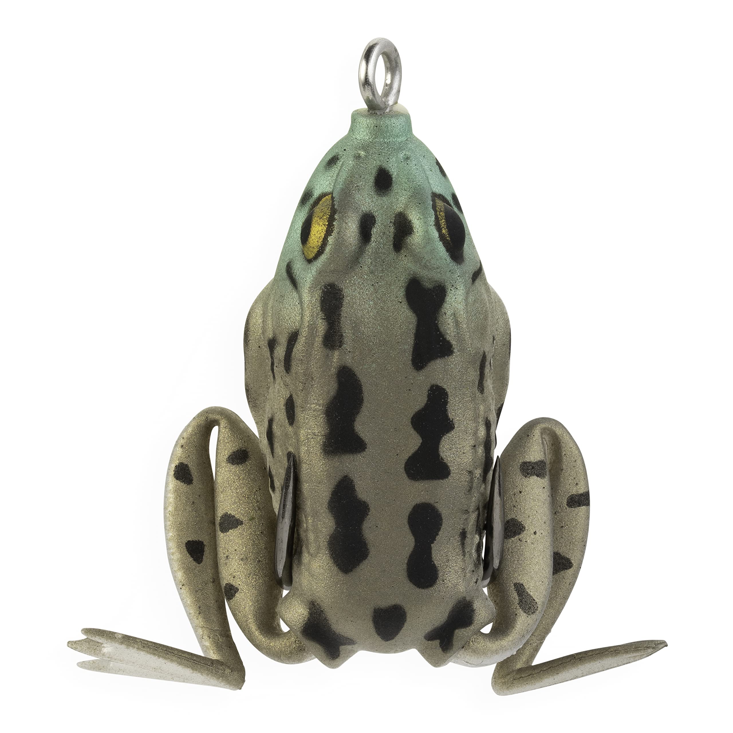 Lunkerhunt Pocket Frog lure header shows compact topwater action for bass.