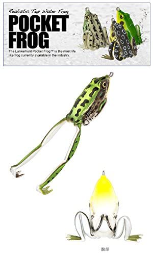 Lunkerhunt Pocket Frog lure built with high-quality components for dependable hookups.