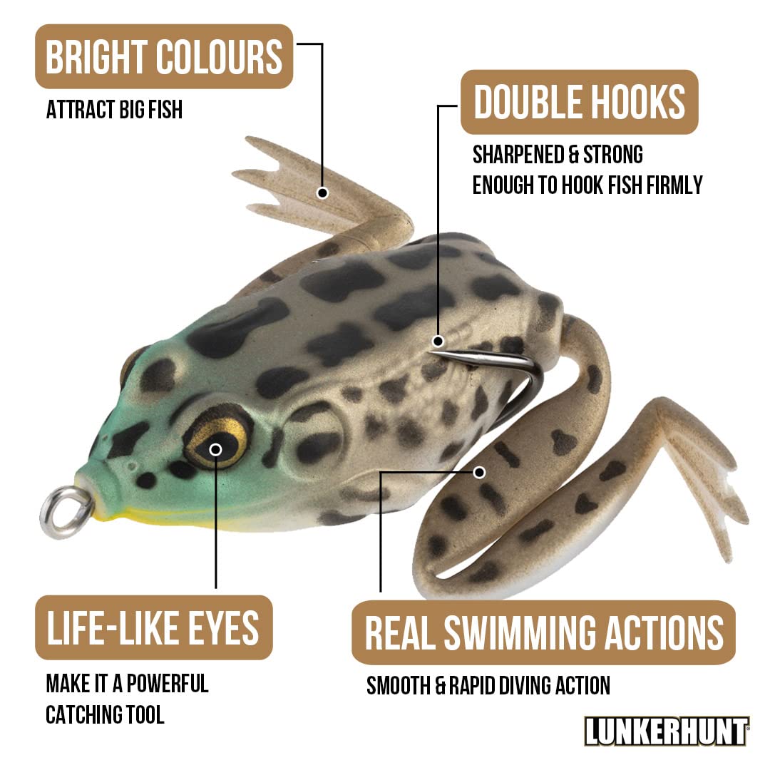 Lunkerhunt Pocket Frog lure 1.75 inch size delivers compact appeal.