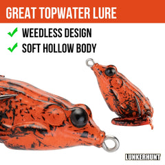 Lunkerhunt Pocket Frog pause action with legs retracting for natural stop.