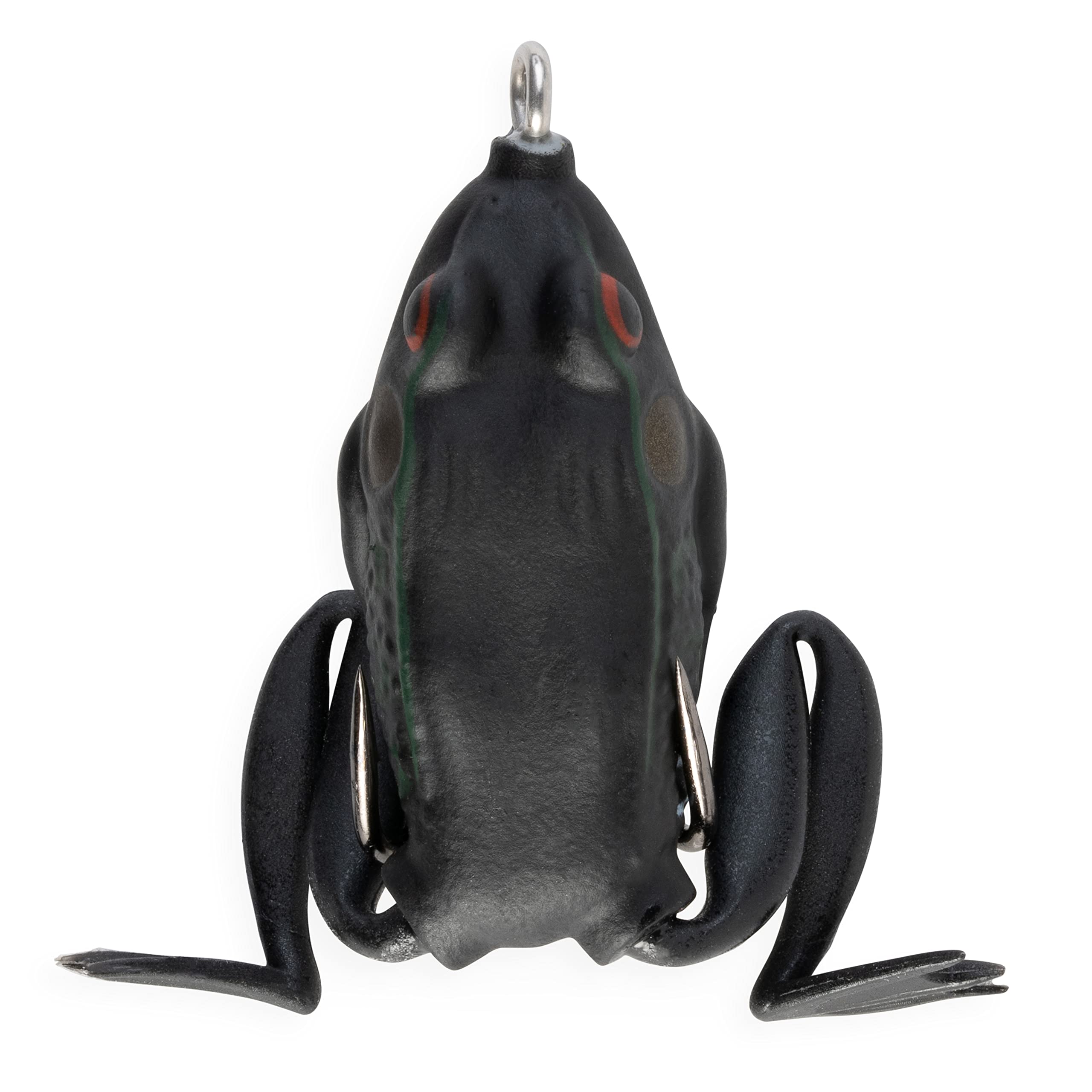 Lunkerhunt Pocket Frog side-view in water showing lifelike bass-attracting action.