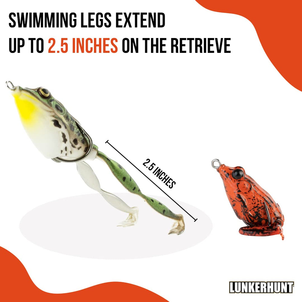 Lunkerhunt Pocket Frog soft hollow body cushions strikes during casting.
