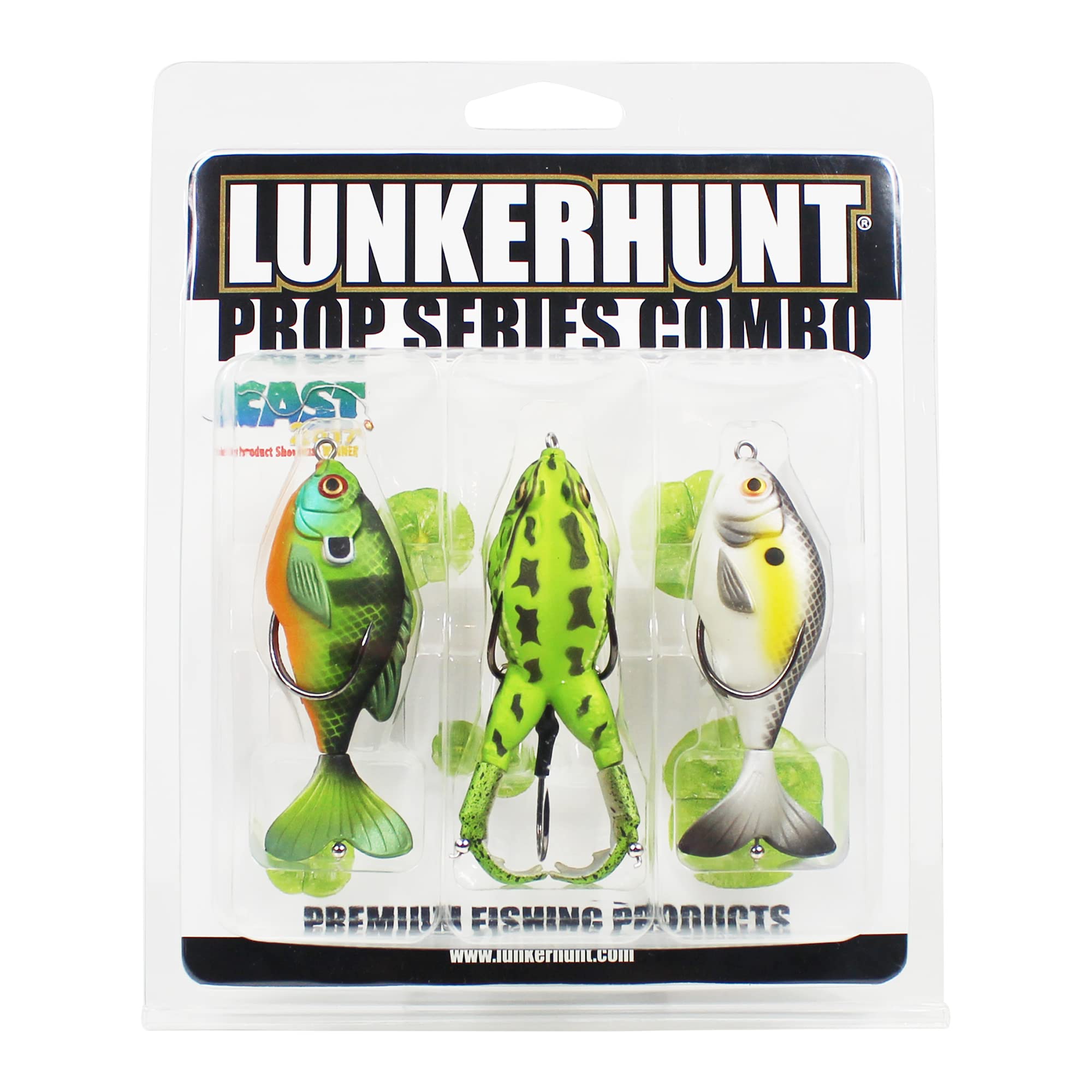 Lunkerhunt Prop Frog lure in hollow body ready for topwater action and bass-ready strikes.