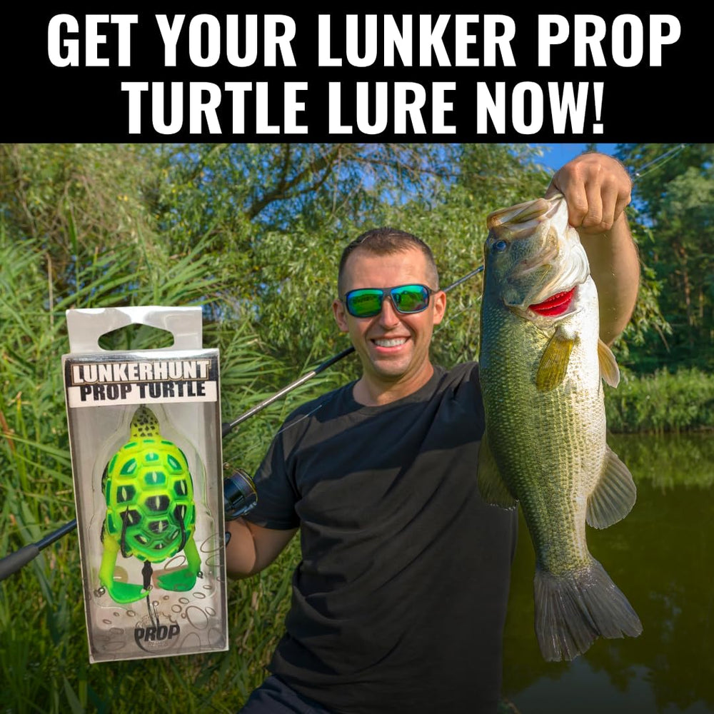 Lunkerhunt Prop Turtle hollow body design keeps lure light and lively.