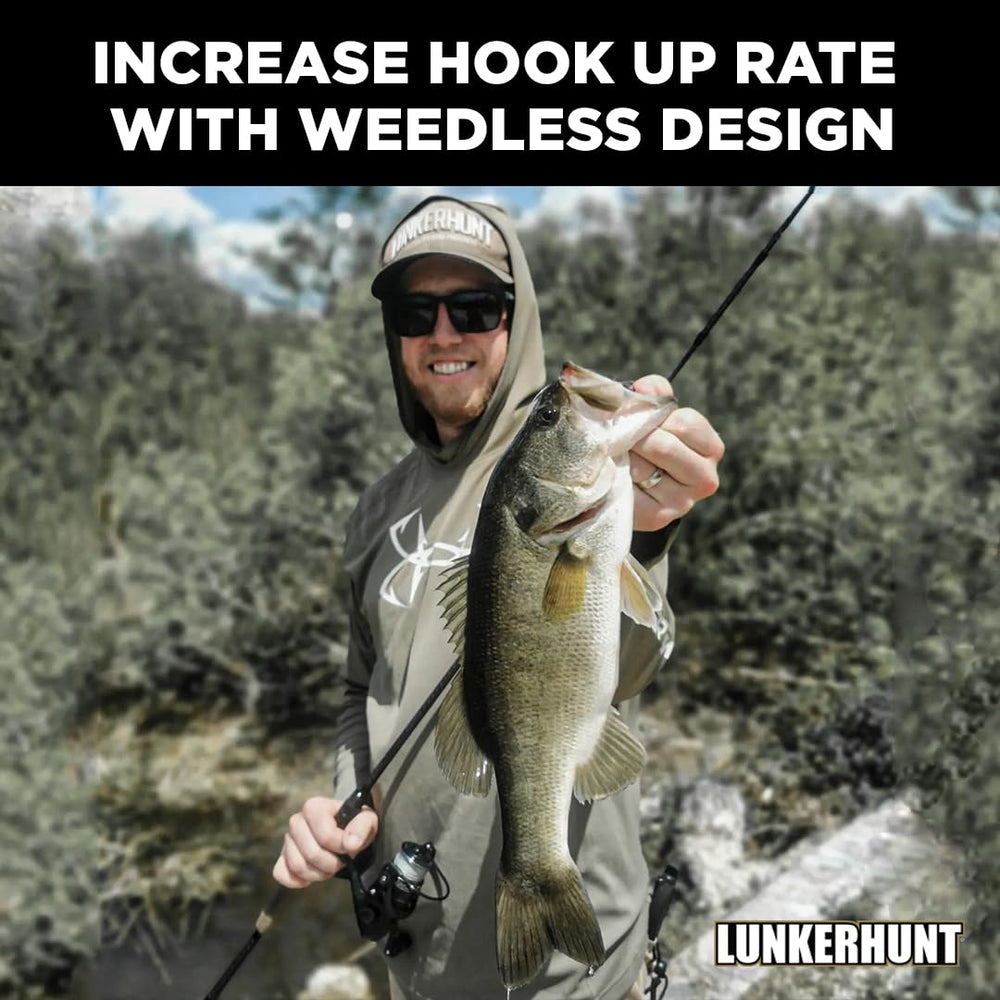 Lunkerhunt skirted swim jig silicone skirt detail adds lifelike flare.