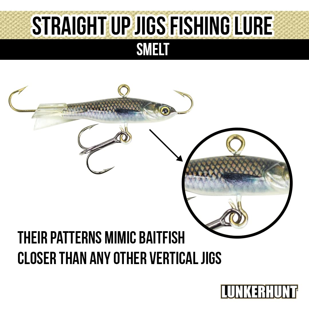 Lunkerhunt Straight Up Jig demonstrates fast sinking for deep-water angling.