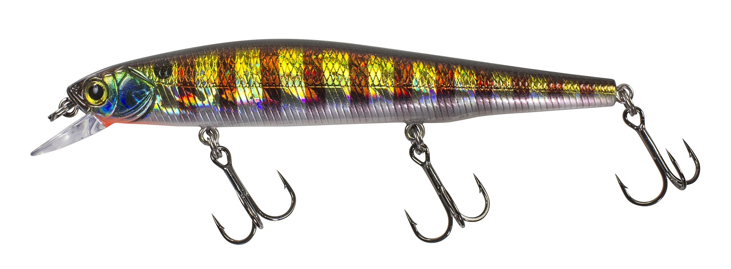 Lunkerhunt Sushi02 Naturals-Sushi jerkbait in perch color for bass fishing.