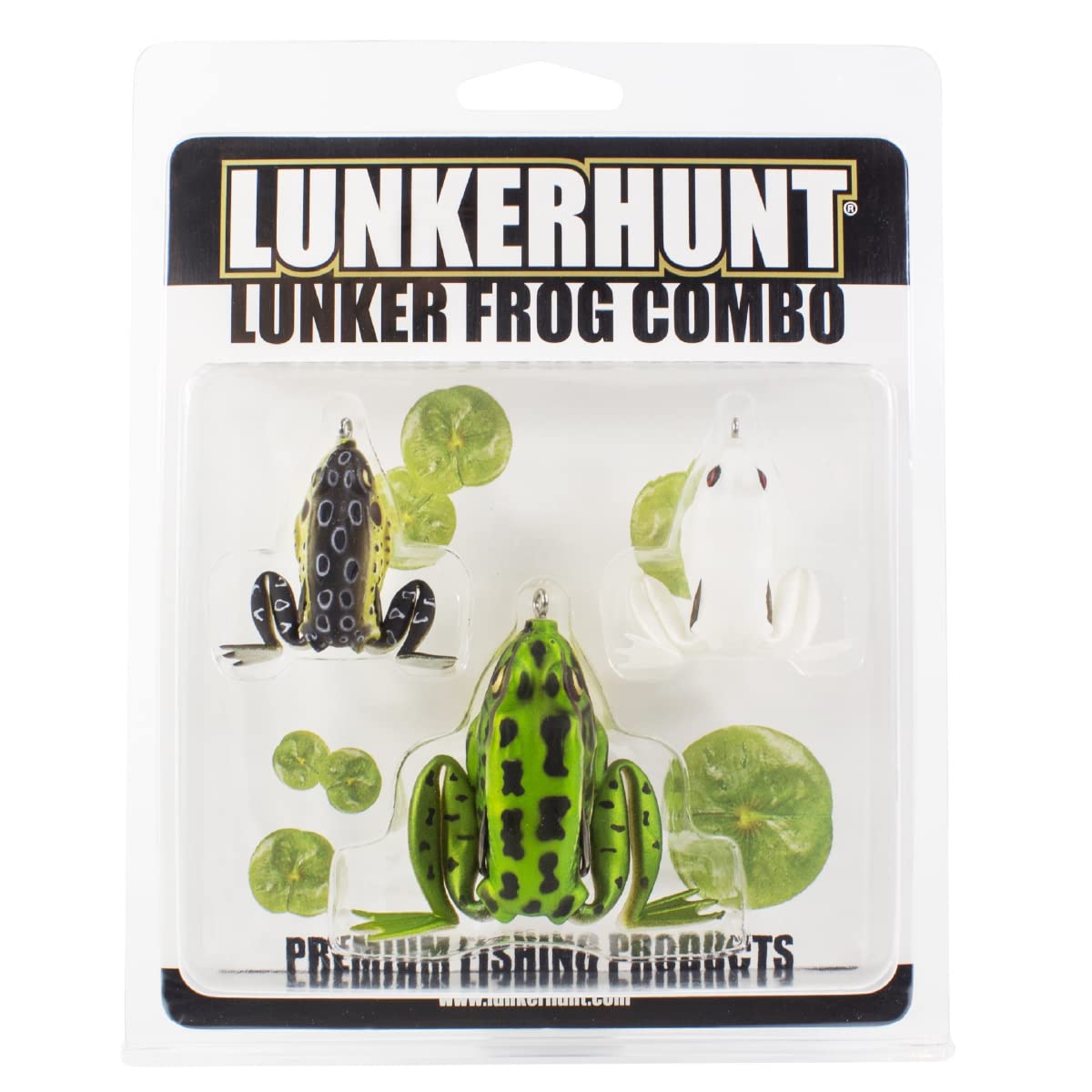 Lunkerhunt Lunker Frog full combo showing lifelike presentation for freshwater fishing