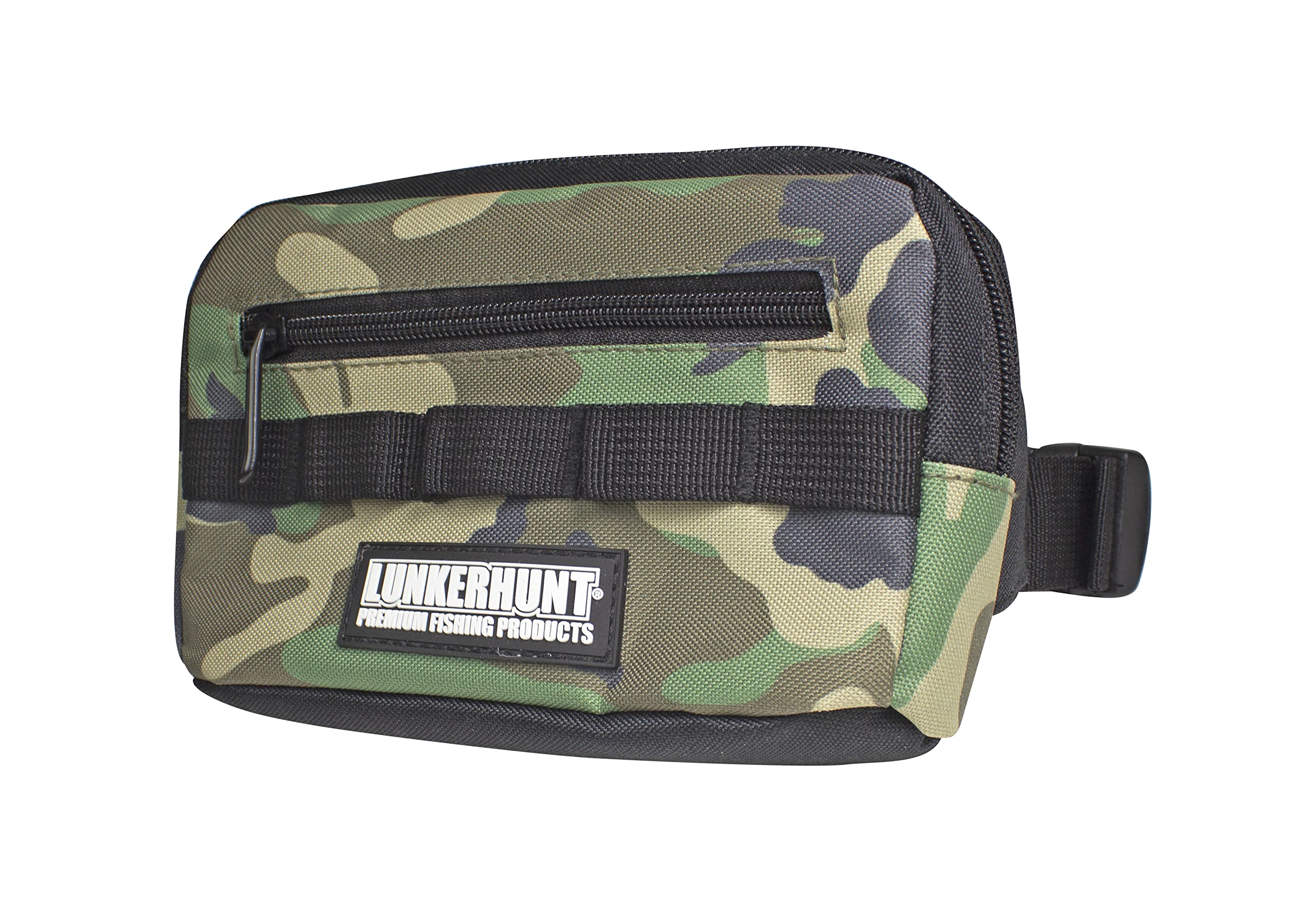 Lunkerhunt waist bag featuring water-resistant fabric for damp conditions.