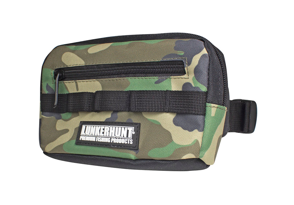 Lunkerhunt waist bag featuring water-resistant fabric for damp conditions.