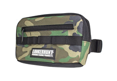 Lunkerhunt waist bag featuring water-resistant fabric for damp conditions.