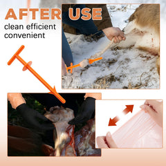 Lunmon deer drag sled tie-downs – secure anchoring on uneven terrain.