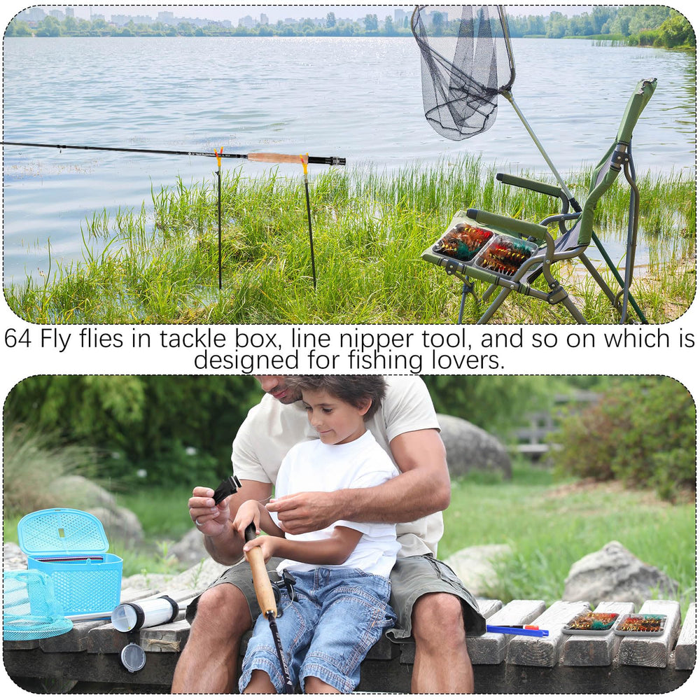 Packaging image of Lunmon fly fishing starter kit
