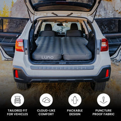 Luno Air Mattress with dual-chamber setup lets you customize firmness.