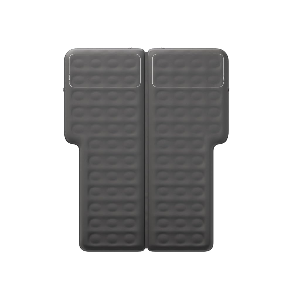 Luno Air Mattress folded in pack, showing portable camping comfort.