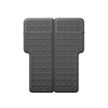 Luno Air Mattress folded in pack, showing portable camping comfort.