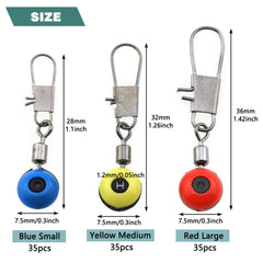 LUORNG yellow medium fishing buoy connector pendant (32mm)