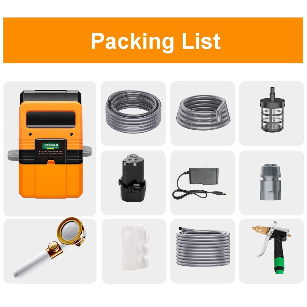 Luoxun-LX 10m water pipe and car wash gun offer versatile cleaning.
