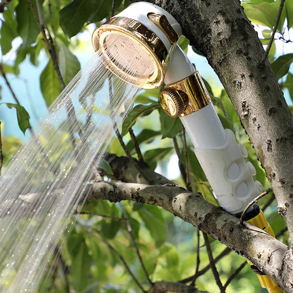 Luoxun-LX shower head with hook for convenient storage.