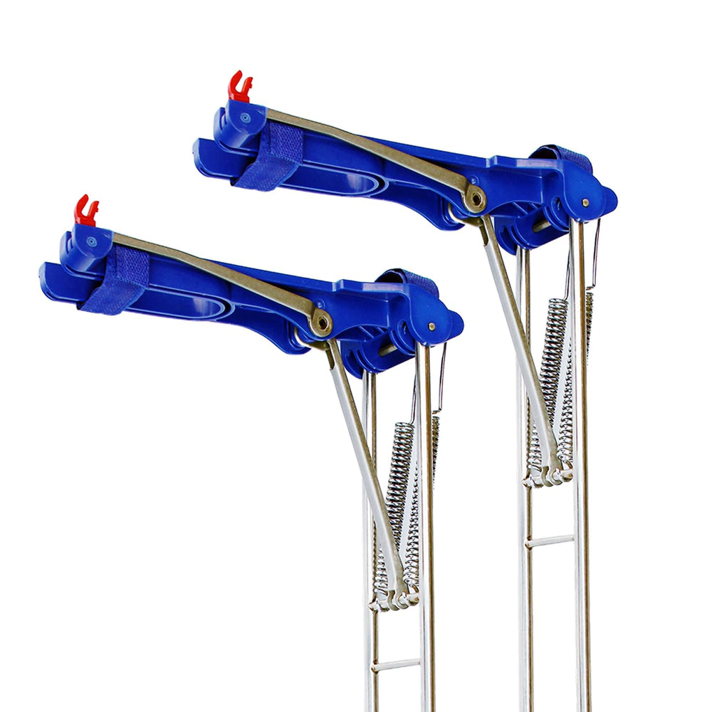 Luoyer 2-Piece Automatic Spring Fishing Rod Holder on beach ground stake