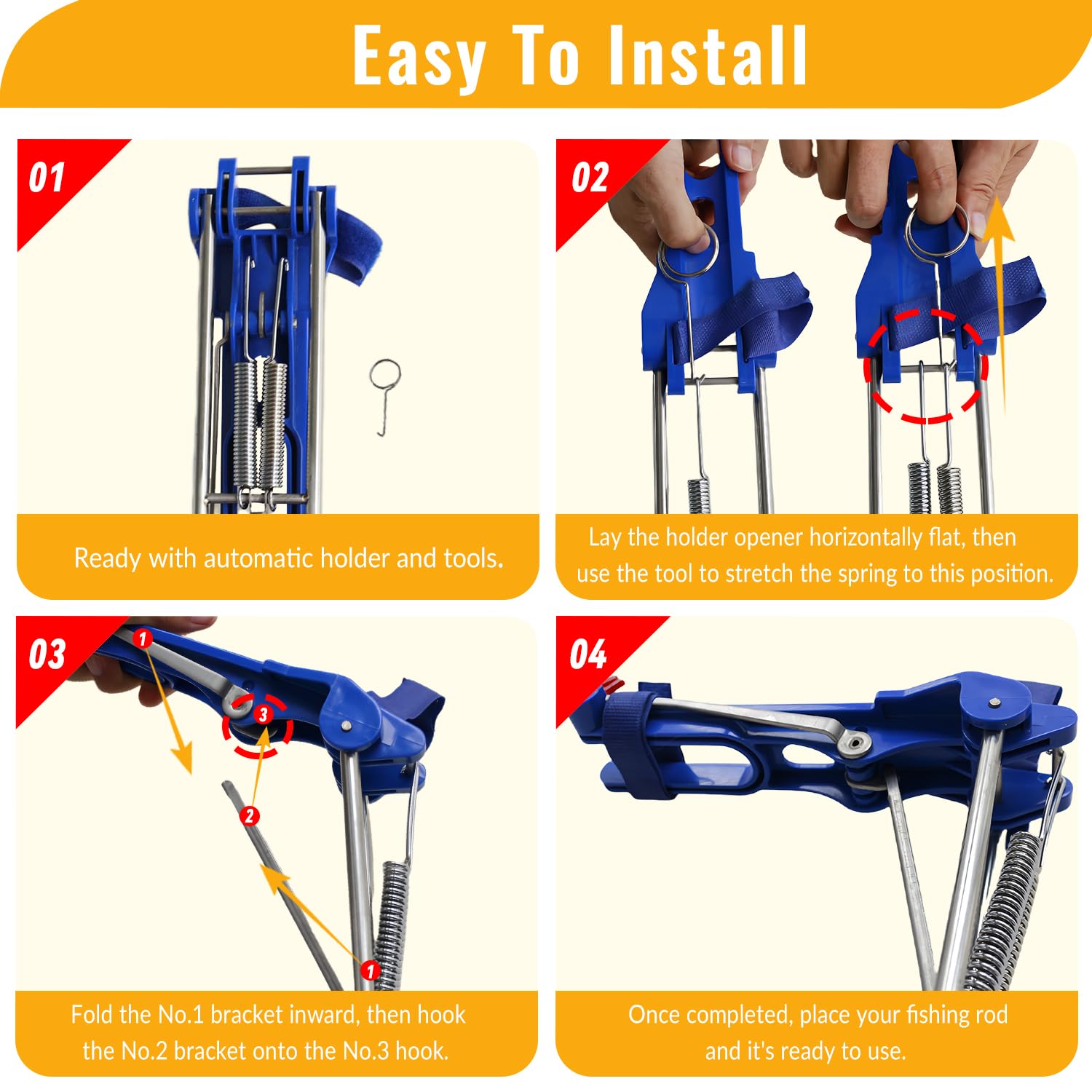Hands-free operation with automatic hook-set on Luoyer holder