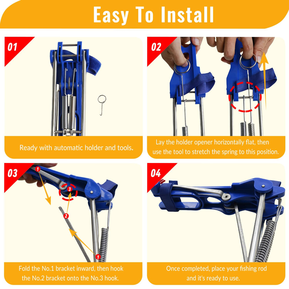 Hands-free operation with automatic hook-set on Luoyer holder