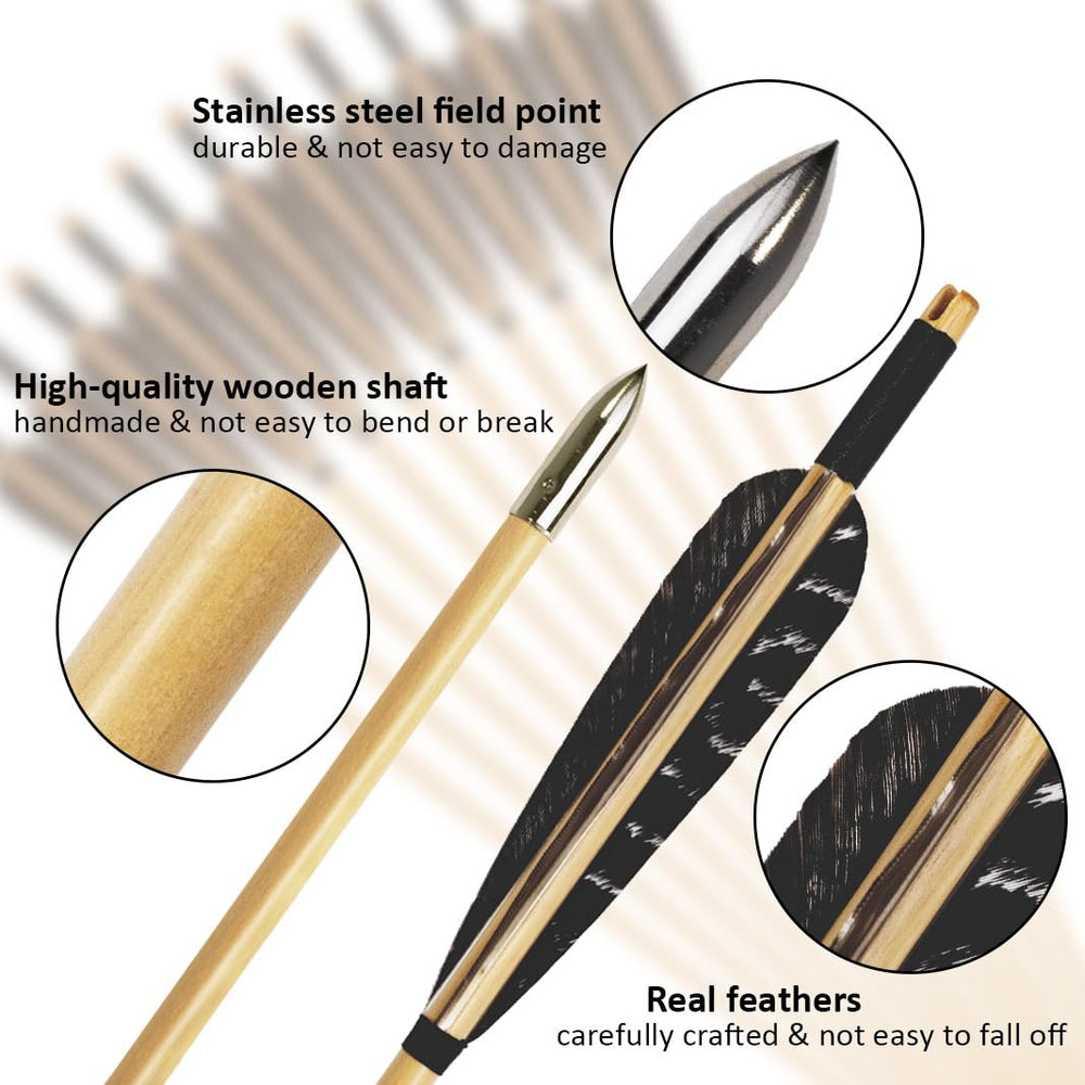 Luoyer arrows feature a classic nock for reliable launches