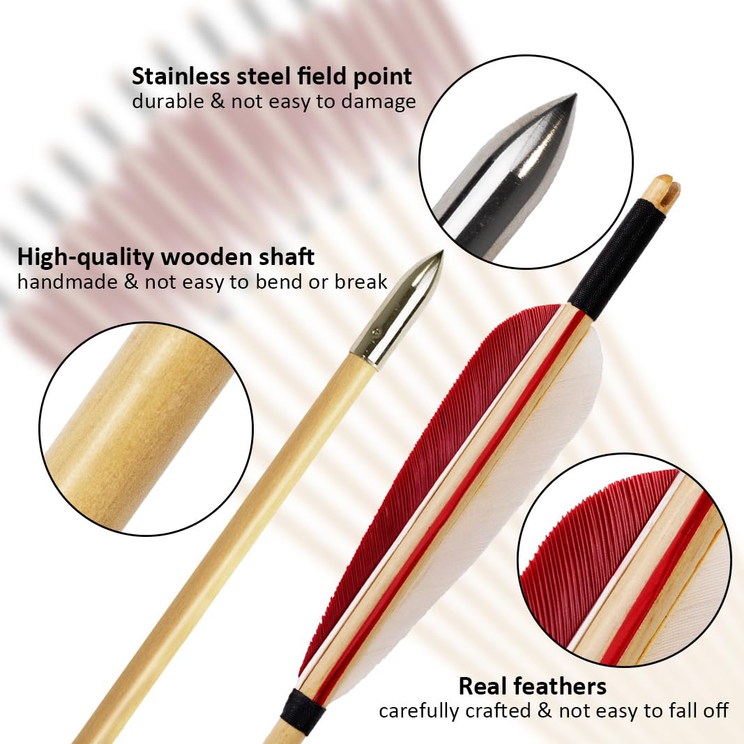 Luoyer arrows classic-nock highlight traditional bow aesthetics and reliability.