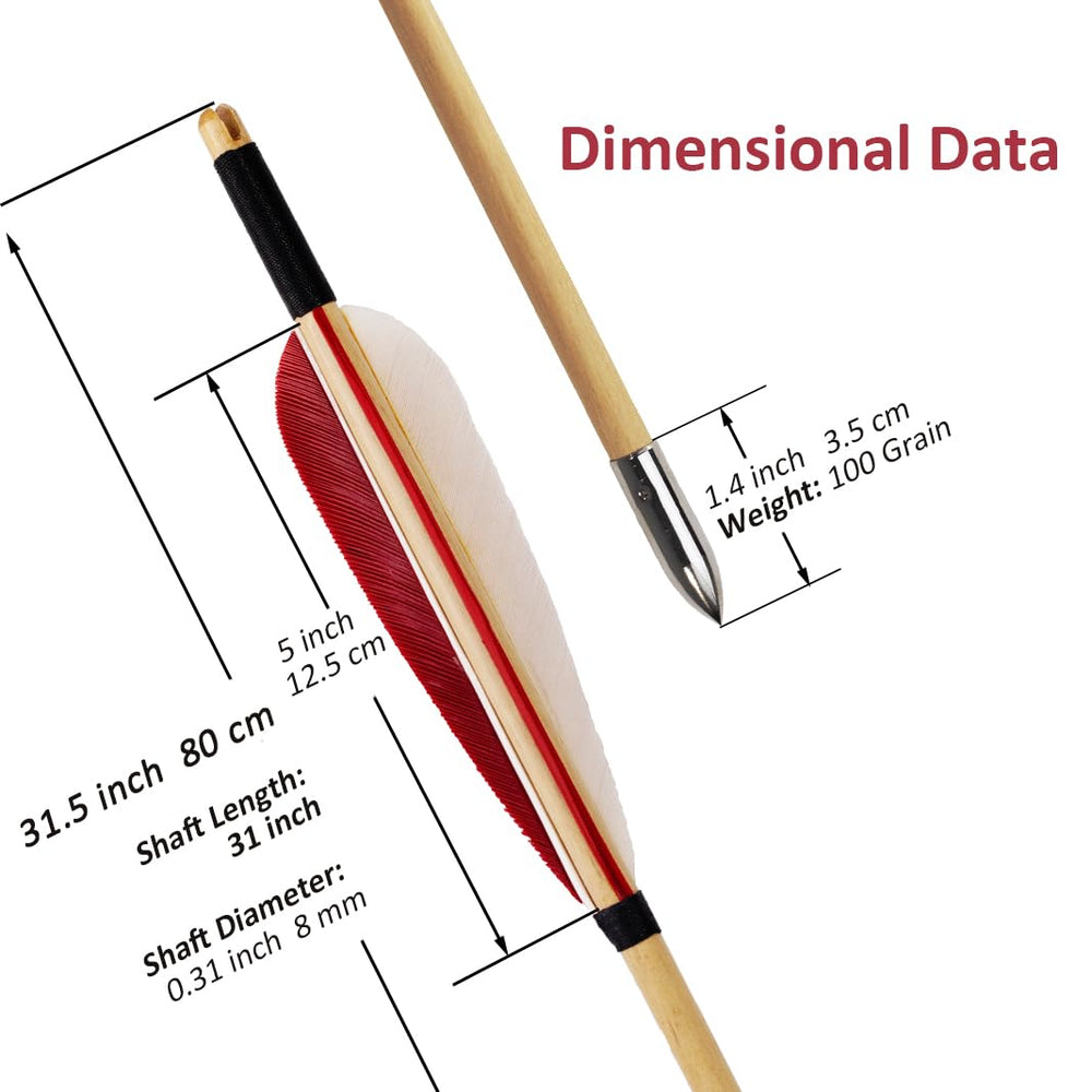 Luoyer arrows feathers turkey-5inch enable smoother trajectory for target practice.