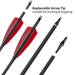 Luoyer arrows feature adjustable nocks for compatibility with multiple bow types.