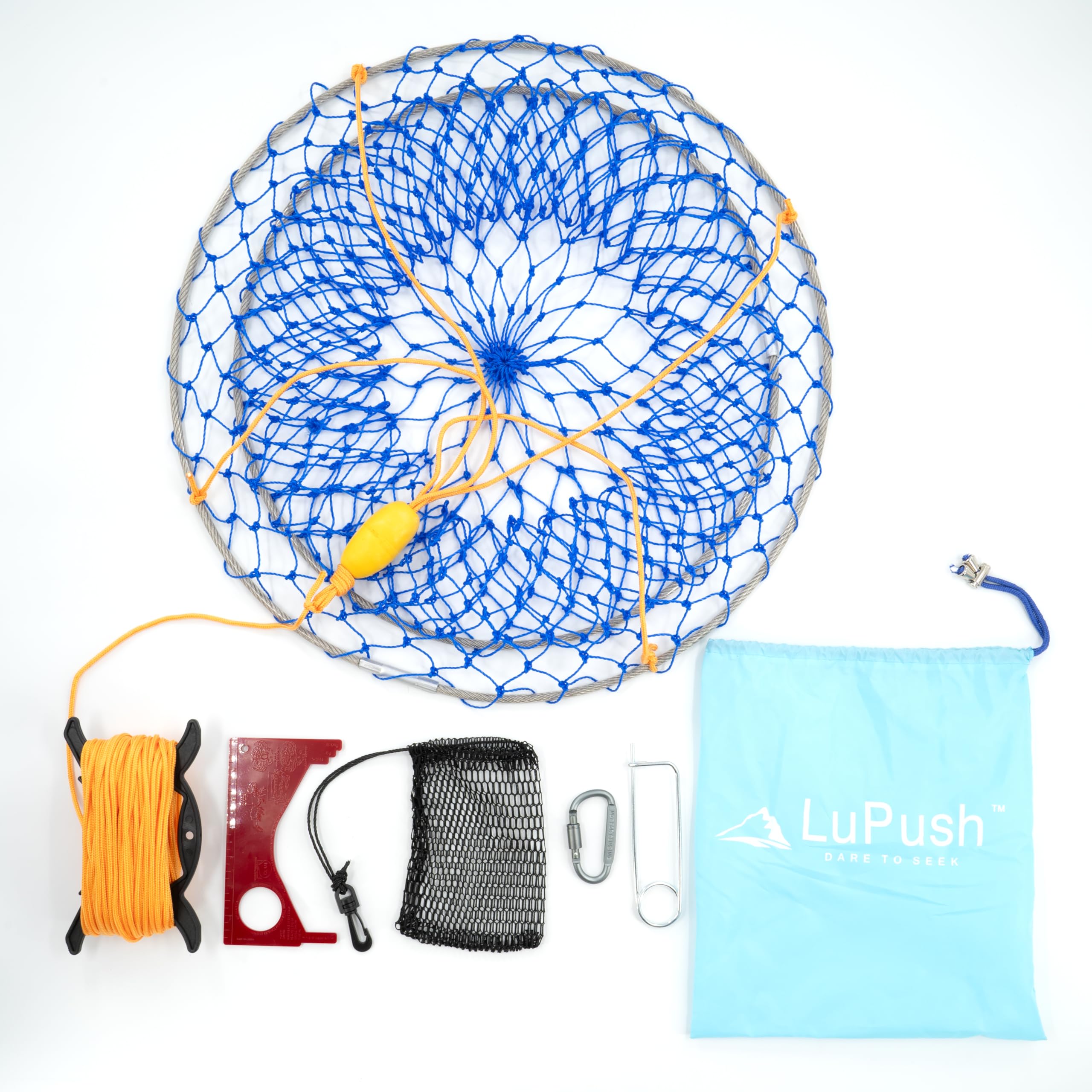LUPUSH Crab Ring Trap dock-friendly setup for pier crabbing.