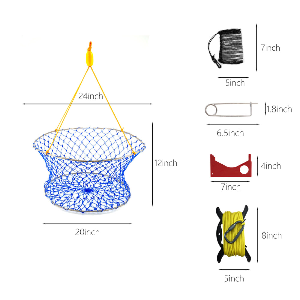 LUPUSH Crab Ring Trap ruler helps measure legal-size catches.