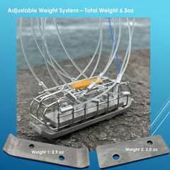 Crab trap with secure loops and corrosion-resistant construction