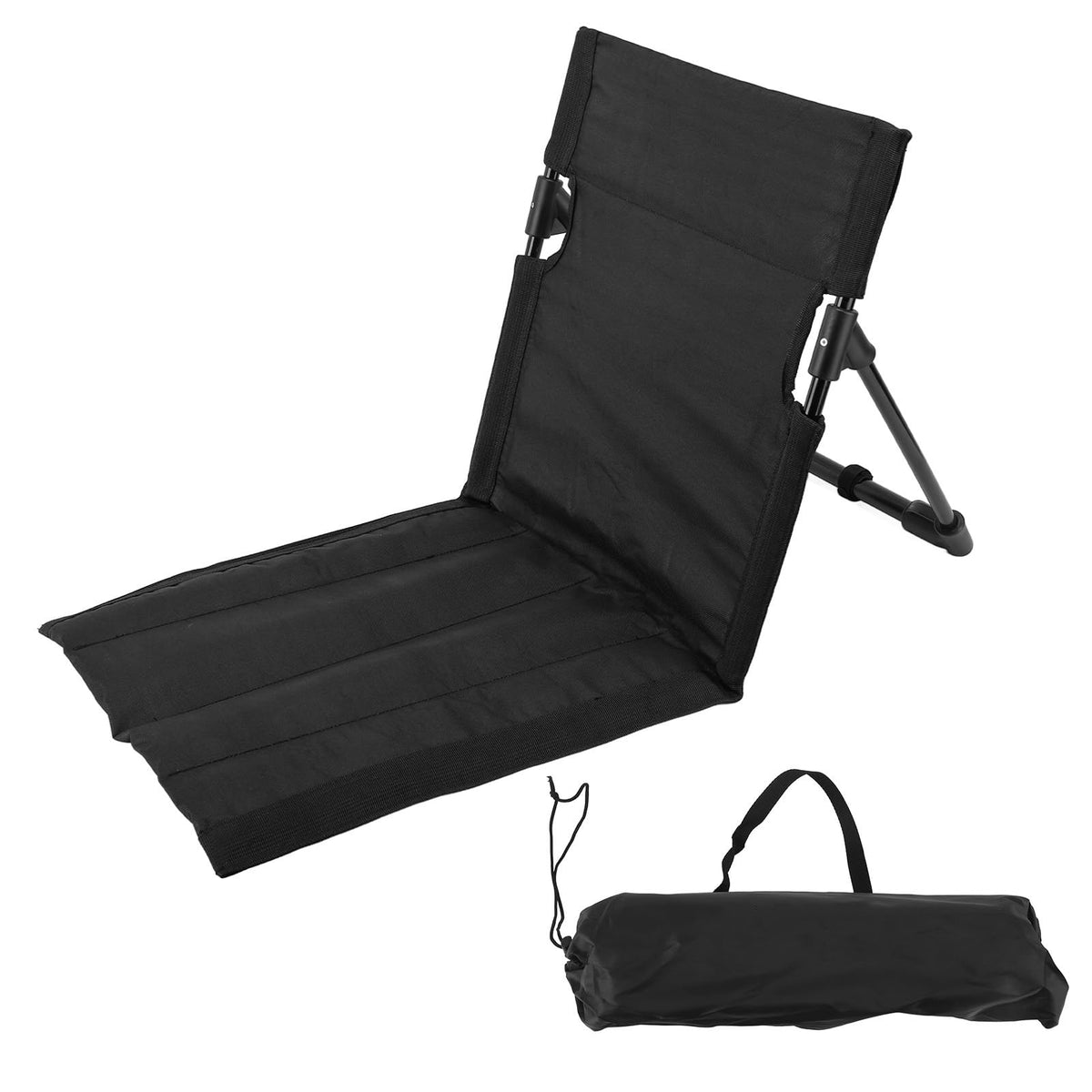 Luqeeg Beach Mat Lounge Chair with adjustable backrest for comfortable sunbathing.