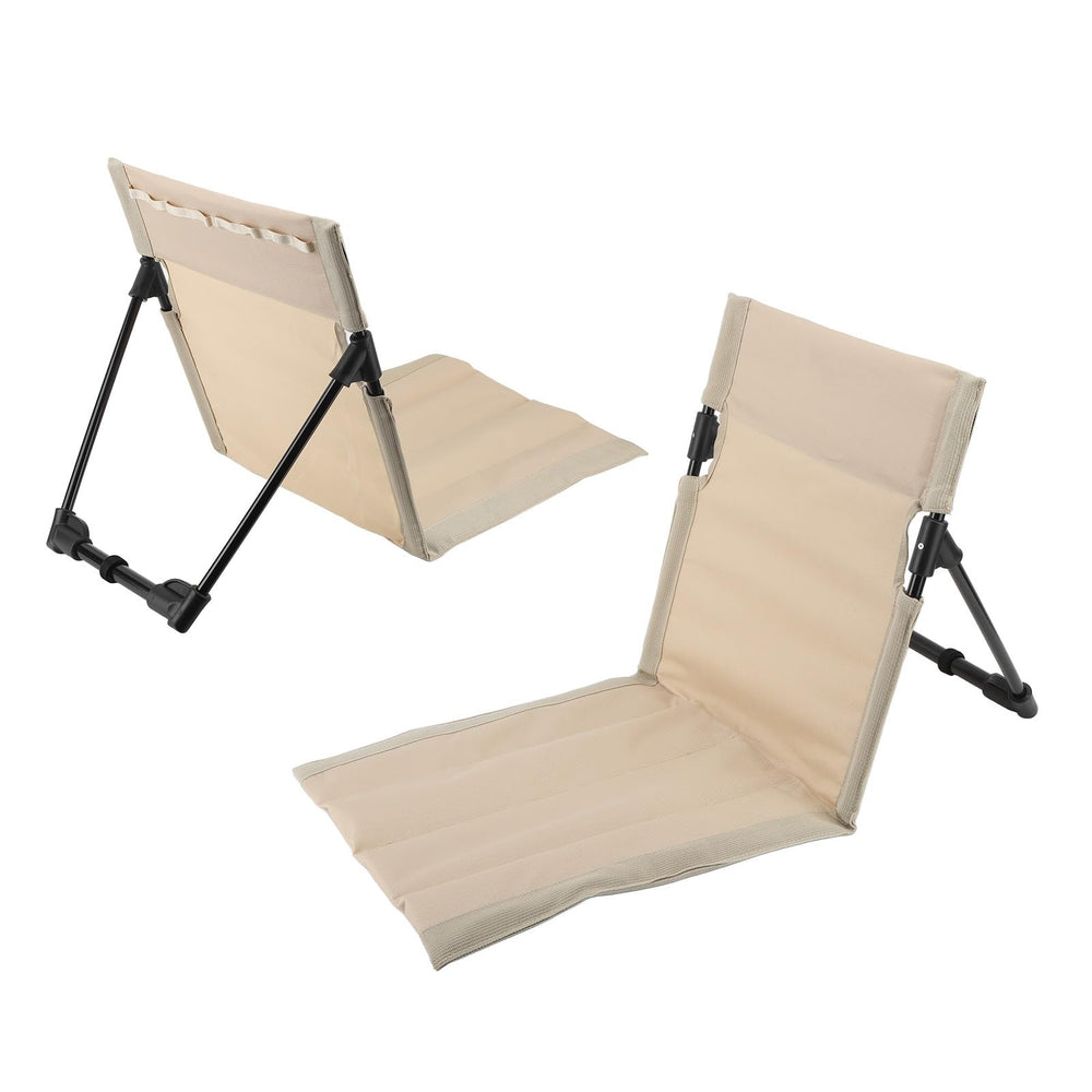 Luqeeg Beach Mat Lounge Chair features a 7075 aluminum bracket for sturdy support.