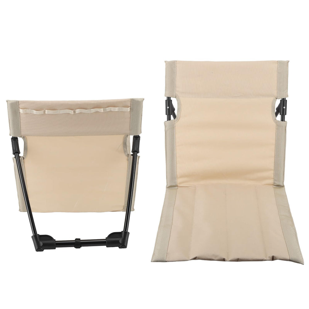 Luqeeg Beach Mat Lounge Chair includes a tote for carrying essentials.