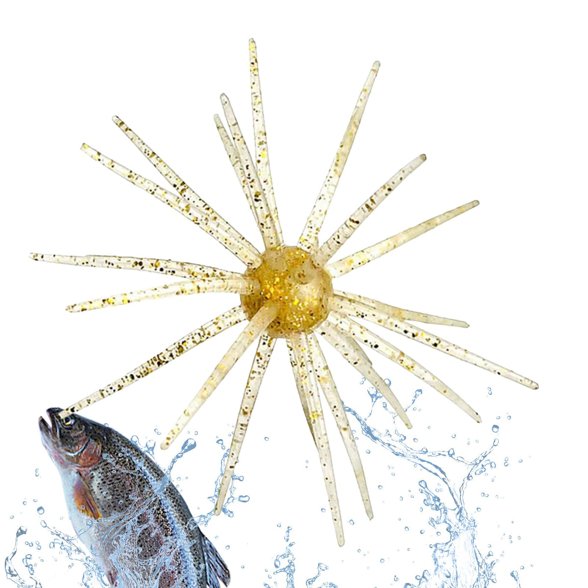 Lure Bait sea urchin design enhances realism for river angling