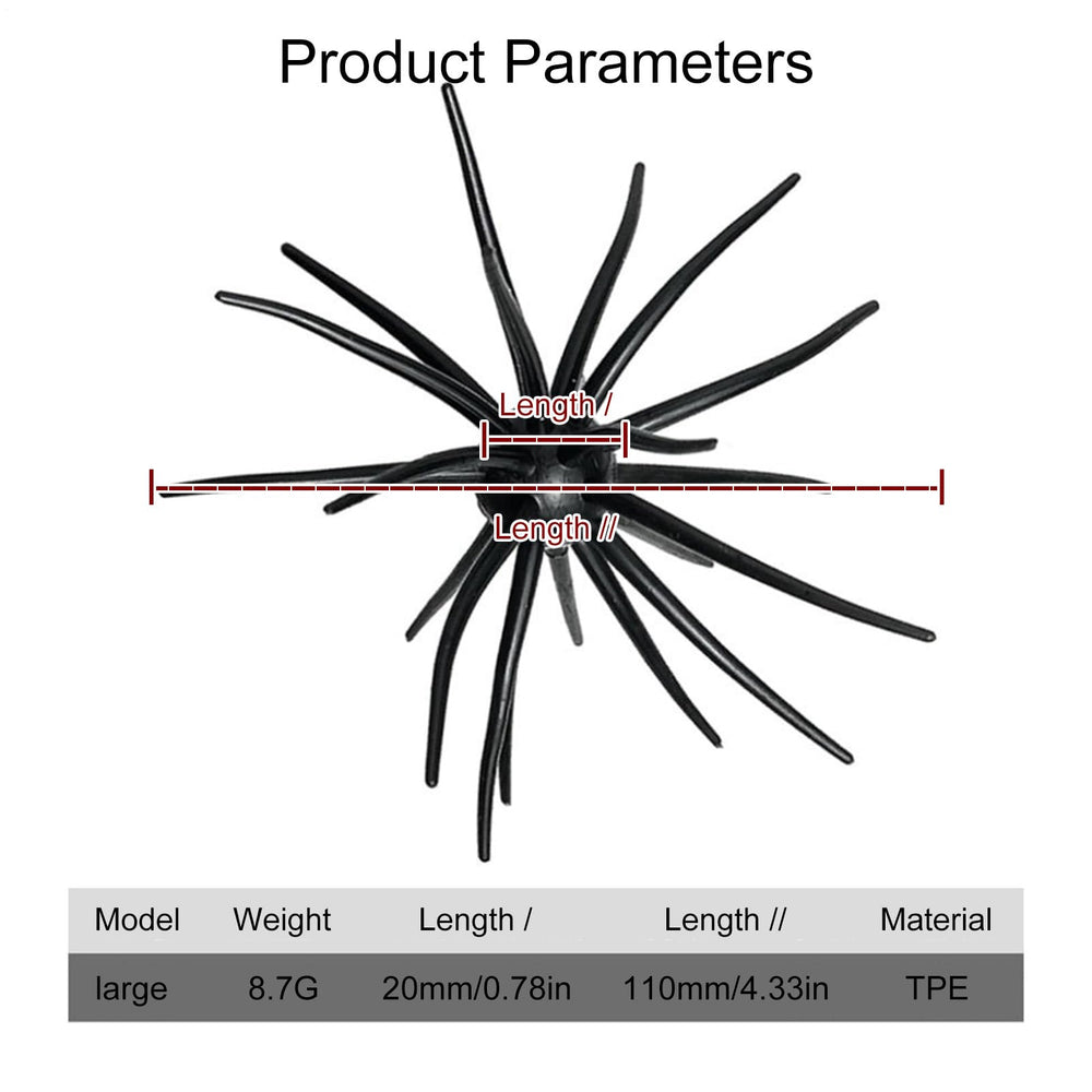Lure Bait silicone construction provides tear-resistance for long-lasting use
