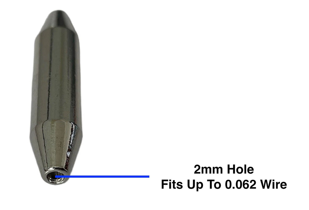 Close-up of nickel lure body for musky inline spinner - 7/16 oz