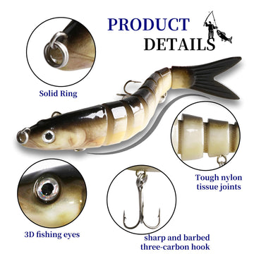 Lifelike 3D lure with bionic joint design