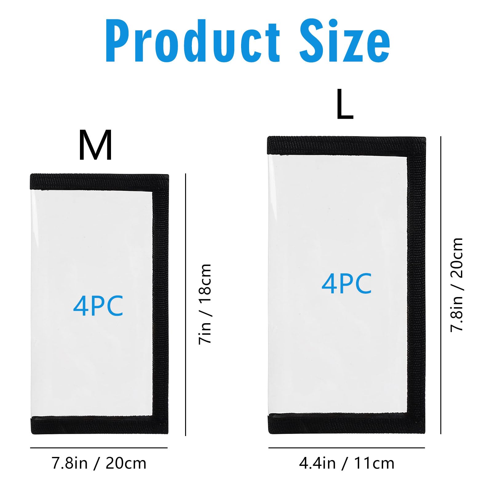Large clear PVC lure wrap with hook-and-loop closure