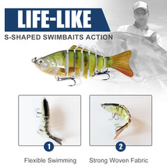 Lure with built-in gravity ball showing distance casting