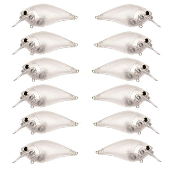Unpainted 2.5-inch square bill crankbait blanks with 3D eyes included