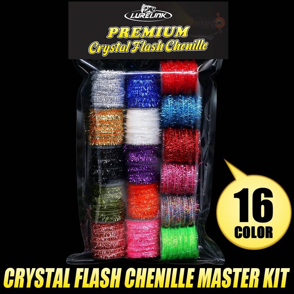 DIY jig making with Crystal Flash Chenille in multiple colors