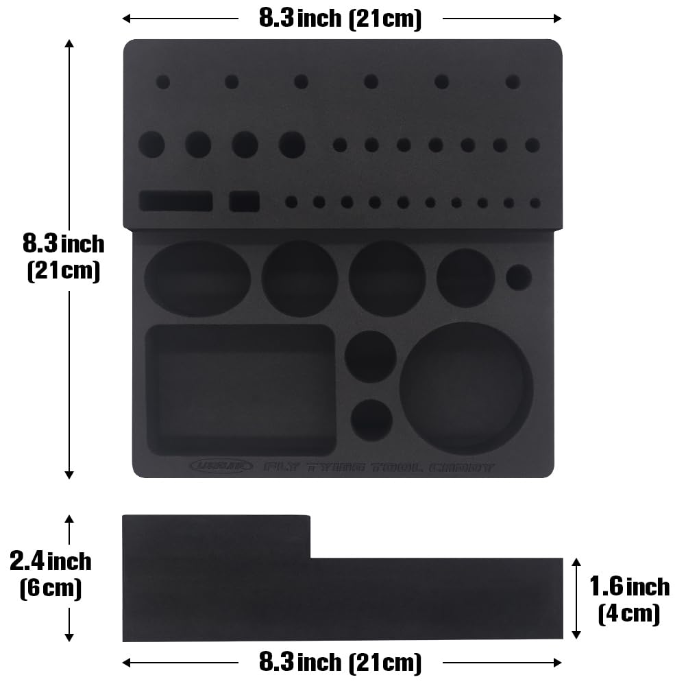 Top view showing 20 thread spool posts and spools