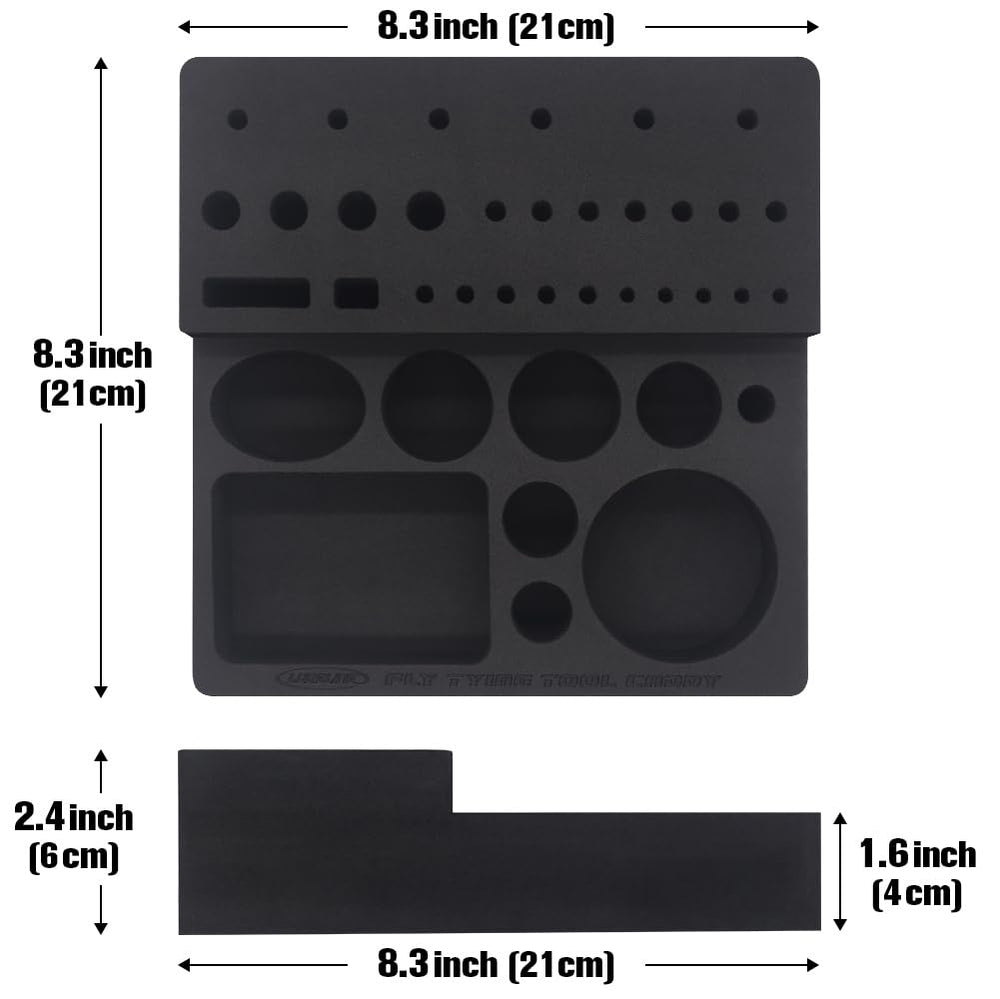 Top view showing 20 thread spool posts and spools
