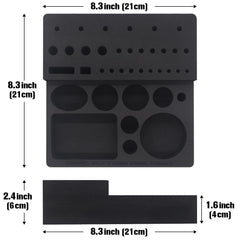 Top view showing 20 thread spool posts and spools